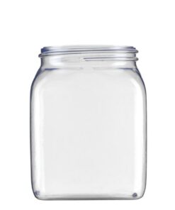 Kautex Square Wide Neck Container, 750 mL, Hard PVC, Clear Cap