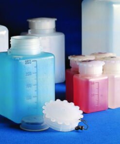 Kartell Square Bottles 50 mL Wide Neck PE with Cap PP Graduated