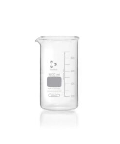 DWK Duran Tall Form Beaker 1000 mL with Graduation and Spout, Pack of 10