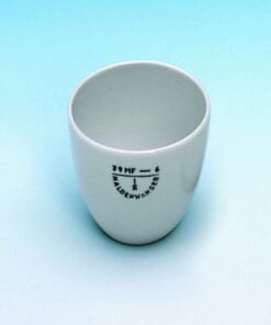Haldenwanger Porcelain Crucible, 60mm Ø, Medium Form, Glazed (DIN 12904)