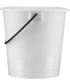 Kautex Bucket, PE-HD, with Handle and Cap, 10 L, White