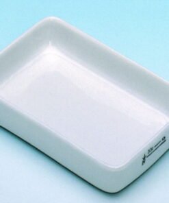 Haldenwanger Incinerating Dish, 95x55x15 mm, Porcelain, Rectangular, Glazed