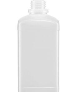 Kautex Square Bottle, 1000 mL, PE-HD, Without Screw Cap, 19 mm Ø
