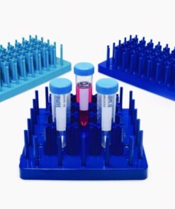 ISOLAB Centrifuge Tube Rack 15 mL, ABS, 5x10 Places, with Hedgehogs, Blue, Pack of 1