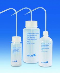 VITLAB Washing Bottle, PE, Cap. 250 ml, Distilled Water