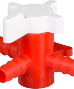 Bürkle 3-Way Stopcock, PE/PP, 8 mm Bore, for 9–11 mm Tubing