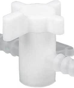 Bürkle Laboplast 2-Way Stopcock, PVDF, 8 mm Bore, for Tubing Bore 9–11 mm​