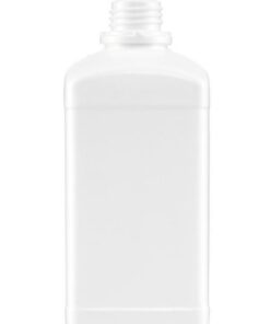 Kautex Textron 1000mL Square Shape Bottle HDPE White (Without Closure)