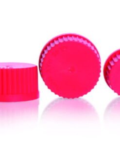 DWK Duran GL 45 PBT Screw Cap, Red, with PTFE-Coated Silicone Seal