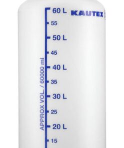 Kautex Textron HDPE Carboy with Handle and Base Thread, 60 Liters