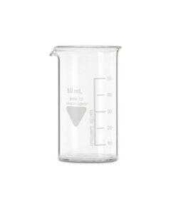 Scherf Beakers 50 ml, High Form, Boro 3.3, With Division and Spout, Pack of 10