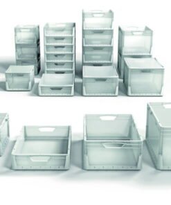 Surplus Systems Euronorm Box 42L Transparent 600x400x220mm Full Wall