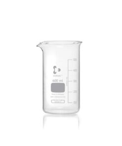 DWK Duran Tall Form Beaker 600 mL with Graduation and Spout, Pack of 10