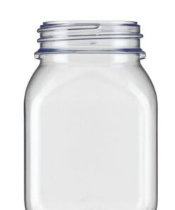 Kautex Textron PVC Wide Mouth Container 500ml – Clear, Square Shape, Without Closure