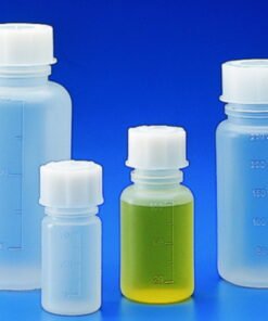 Kartell Wide Mouth Bottles 500 mL PP Graduated with Closure GL 45 Autoclavable Pack of 5