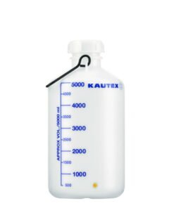 Kautex Textron HDPE Carboy with Handle and Base Thread, 5 Liters