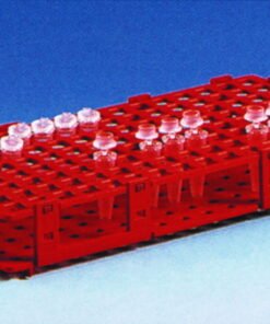 BRAND Reaction Vessel Stand, 8x16 Openings, Red, Pack of 5