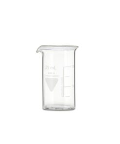 Scherf Beakers 25 ml, High Form, Boro 3.3, without Division and Spout, Pack of 10