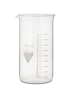 Scherf Präzision Beaker 2000 mL, High Form, Boro 3.3, with Division and Spout (Pack of 10)
