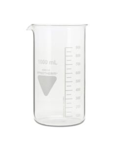 Scherf Beakers 1000 ml, High Form, Boro 3.3, With Division and Spout, Pack of 10