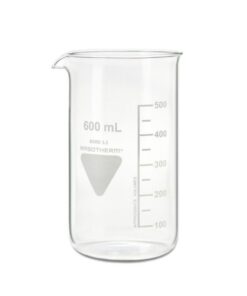Scherf Beakers 600 ml, High Form, Boro 3.3, With Division and Spout, Pack of 10