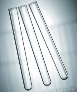 Scherf Präzision Test Tubes, 100 mm Length x 13 mm Outer Diameter x 0.5–0.6 mm Wall Thickness, Soda Lime Glass, Without Rim, Round Bottom (Pack of 250)