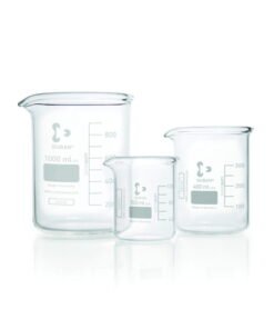 DWK Duran Super Duty Beaker, 600 mL, 90 x 125 mm, Low Form with Division and Drain