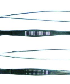 LLG Forceps for Cover Slips, Curved Type Kühne, 115 mm, Stainless Steel 4301
