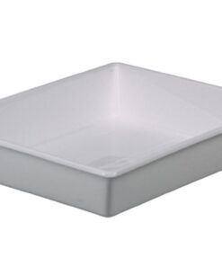 Bürkle Laboratory Tray, 370 × 305 × 78 mm, White Polypropylene​