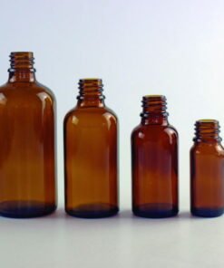 Hecht Dropping Bottle 50 mL, Amber Glass, DIN 18 Thread, Without Screw Cap