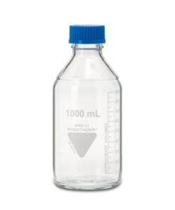 Scherf Laboratory Bottles 1000 ml with Blue Cap and Ring, Boro 3.3, GL 45, Pack of 10