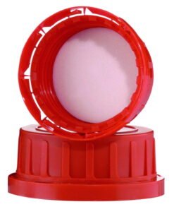 Kautex Tamper Evident Screw Cap, PP Red, 28 mm for 50 mL Bottles