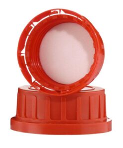 Kautex Textron Tamper-Evident Screw Caps PP Red for 1500-4000mL Bottles (80mm)