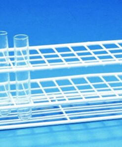 Württ Test Tube Stand (Wire, Nylon-Coated, 18x18mm, Height 70mm, 4 x 12 Openings)