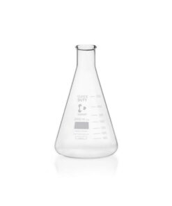 DWK Duran Super Duty Erlenmeyer Flask 2000ml, Narrow Neck, Tooled Border, 166x280mm
