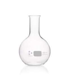 DWK Duran Flat Bottom Flask, Narrow Neck, 500 mL​