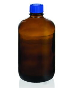 BRAND Threaded Bottle, 2500 mL, Amber Soda-Lime Glass, Without Coating, GL 45 Neck with Screw Cap