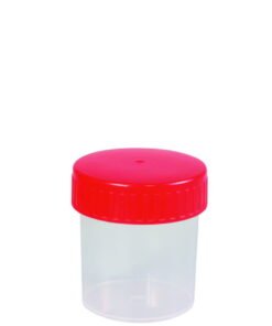 Ratiolab Multipurpose Beakers, 200 mL, PP, with Red Screw Lid, Non-Graduated, Non-Sterile (Pack of 200)