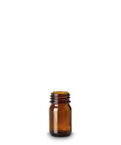 RIXIUS Wide-Neck Amber Glass Bottle 30 mL, DIN 32, Without Cap 9072164 (Pack of 126)