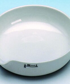Haldenwanger Porcelain Evaporating Basin 240 mm Ø Flat with Spout Glazed DIN 12903 Form A
