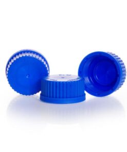 DWK Duran Screw Caps, PP Blue, GL45, Pack of 10