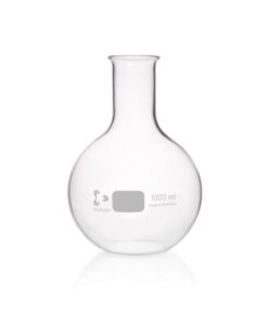 DWK Duran 1000 mL Flat Bottom Flask, Narrow Neck, Beaded Rim