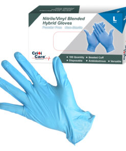 CritiCare Gloves Vitrile, Blue – Box of 100