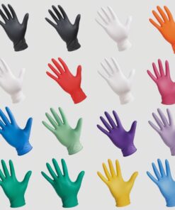 Unigloves Nitrile Gloves Red Pearl Size M, Powder-Free, Non-Sterile, Rolling Edges, Micro-Roughened Finger Tips, Pack of 100