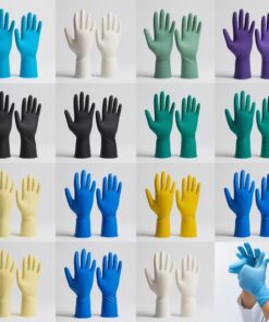 Unigloves Nitrile Gloves Red Pearl Size M Powder Free, Non-Sterile, Rolling Edges, Micro-Roughened Finger Tips, Pack of 10x100