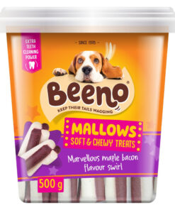 Beeno Dog Treat Mallows Maple And Bacon Swrl 500G