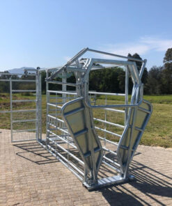 Cattle Veterinarian Working Station V-Type - Galvanised