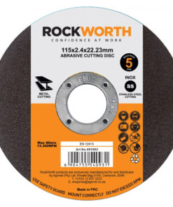 Rockworth Cutting Disc Steel 115X3.0Mm 5Pack