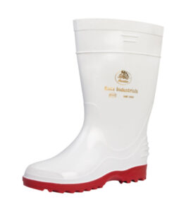 Bata Elegant Ladies Gumboot White/Red Size 4