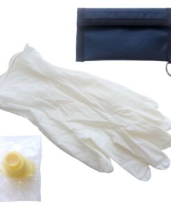 Keyring Pouch – with gloves and CPR barrier mouthpiece